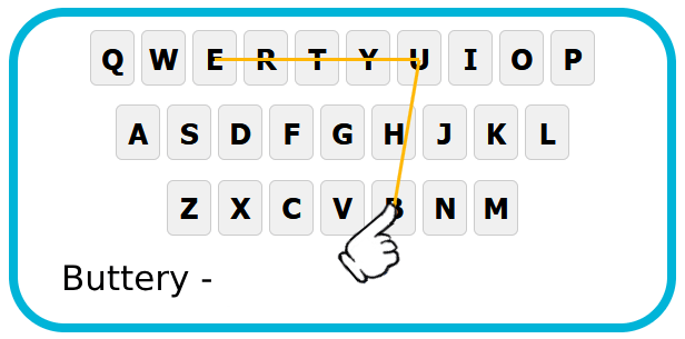 Keyboard Swipe Animation